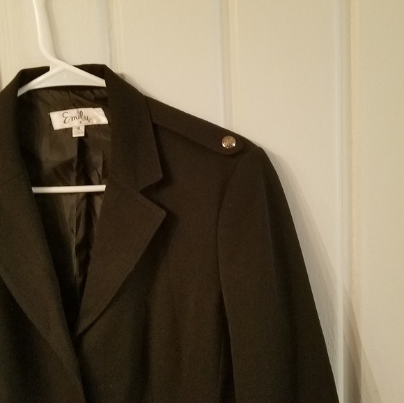 Emily military style black Blazer size 10 - Picture 3 of 6
